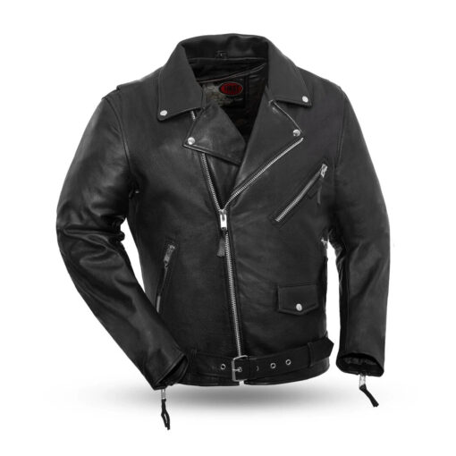 Fillmore – Men’s Leather Motorcycle Jacket (Black) SI-149
