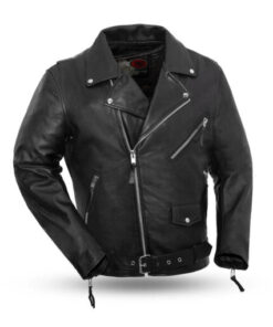 Alternative view of Fillmore – Men’s Leather Motorcycle Jacket (Black) SI-149