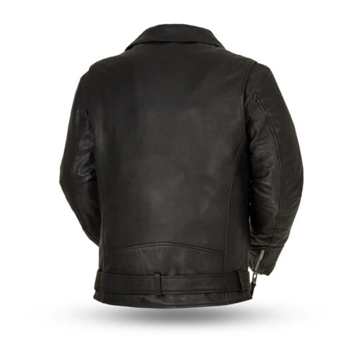 Fillmore – Men’s Leather Motorcycle Jacket (Black) SI-149 - Image 5