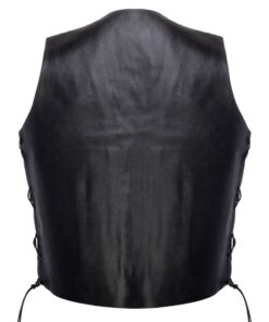 Alternative view of JOHNNY REB MENS KANGAROO VALLEY LEATHER VEST - BLACK SI-810