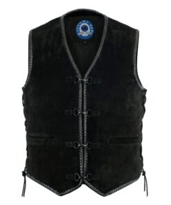 Alternative view of JOHNNY REB MENS LIGHTNING RIDGE SUEDE VEST - BLACK SI-807
