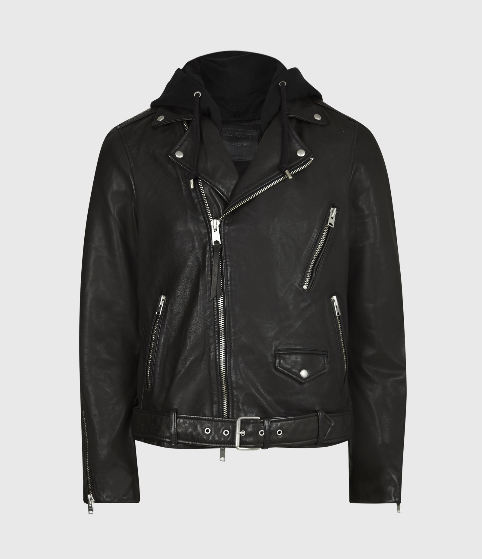 RENZO HOODED LEATHER BIKER JACKET SI-140 - Image 3