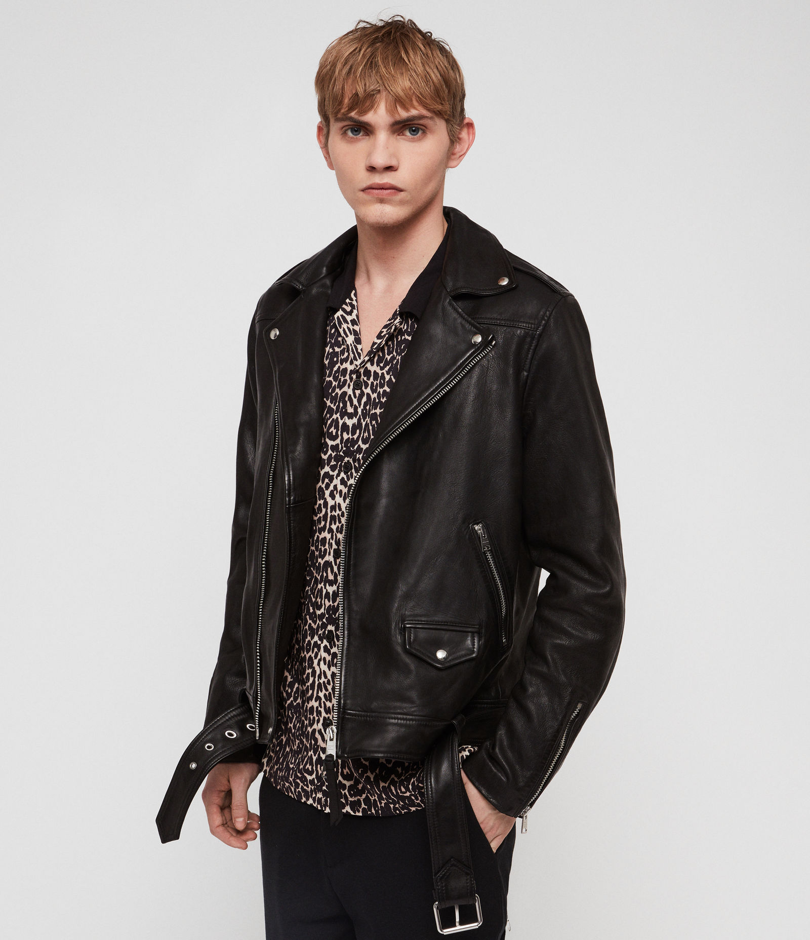 MANOR LEATHER BIKER JACKET SI-139 - Image 6