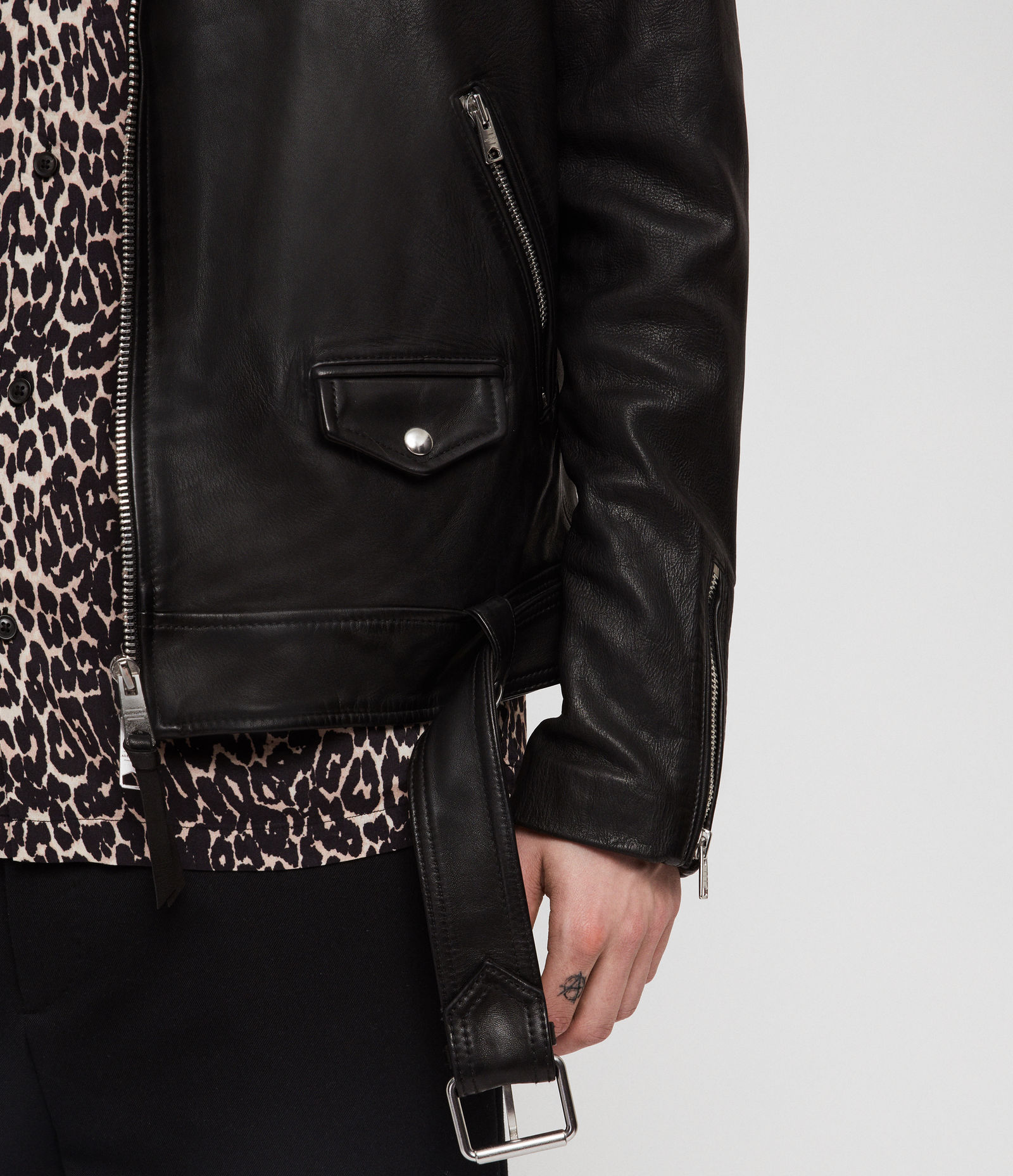 MANOR LEATHER BIKER JACKET SI-139 - Image 7
