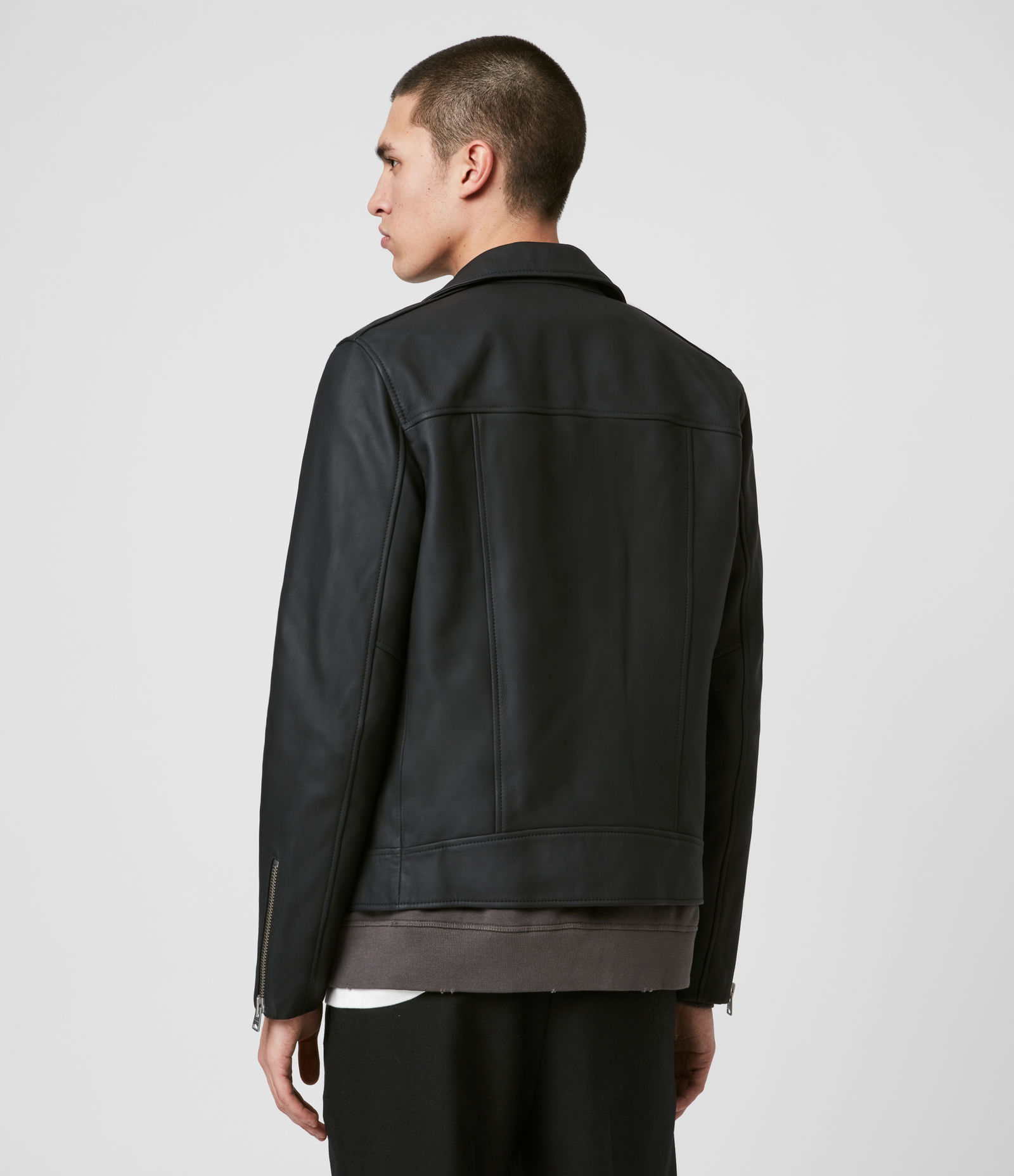 BLOC LEATHER BIKER JACKET SI-144 - Image 6