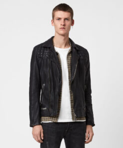 Alternative view of CONROY LEATHER BIKER JACKET SI-141
