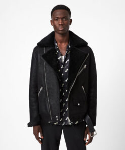 Alternative view of TERRO SHEARLING BIKER JACKET SI-146