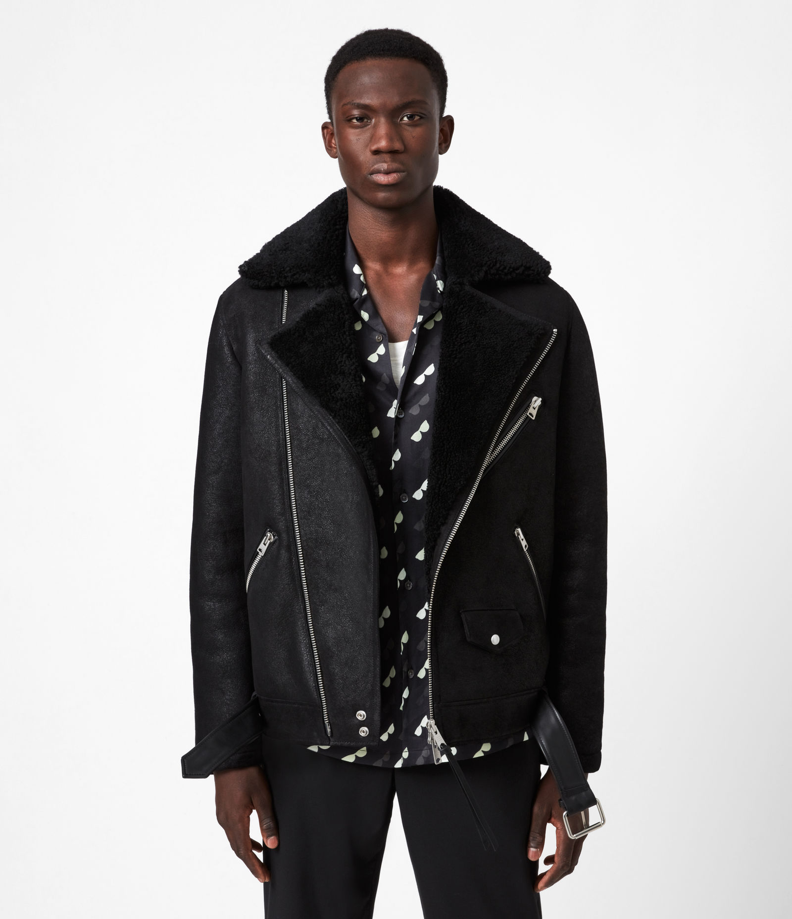 TERRO SHEARLING BIKER JACKET SI-146 - Image 2