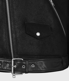 TERRO SHEARLING BIKER JACKET SI-146 - Image 5