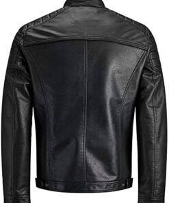 Alternative view of Men’s Black Biker Leather Jacket SI-173