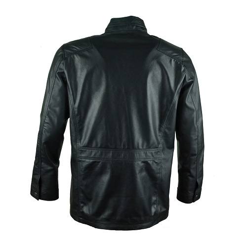 STYLISH BLACK SHEEPSKIN BLAZER FOR MEN SI-315 - Image 3