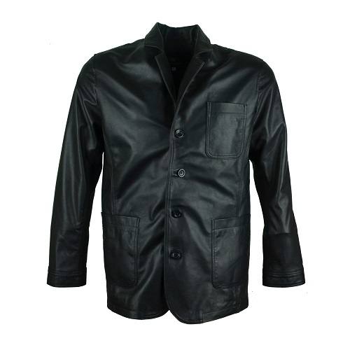 STYLISH BLACK SHEEPSKIN BLAZER FOR MEN SI-315