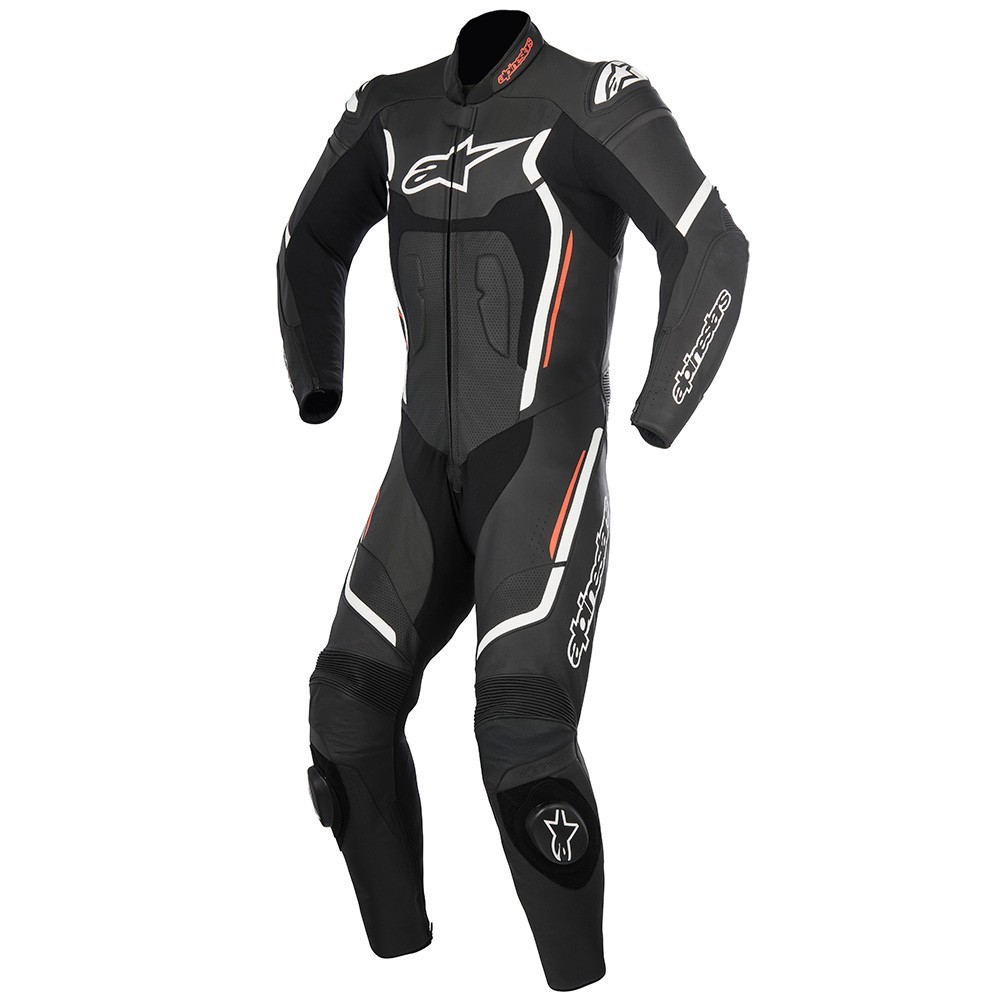 ALPINESTARS MENS MOTEGI-V2 1 PIECE RACE SUIT - BLACK / WHITE / RED SI-708 - Image 2