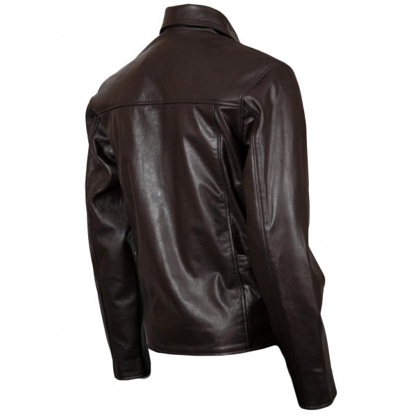 Lightweight Indiana Jones Brown Leather Jacket SI-130 - Image 3