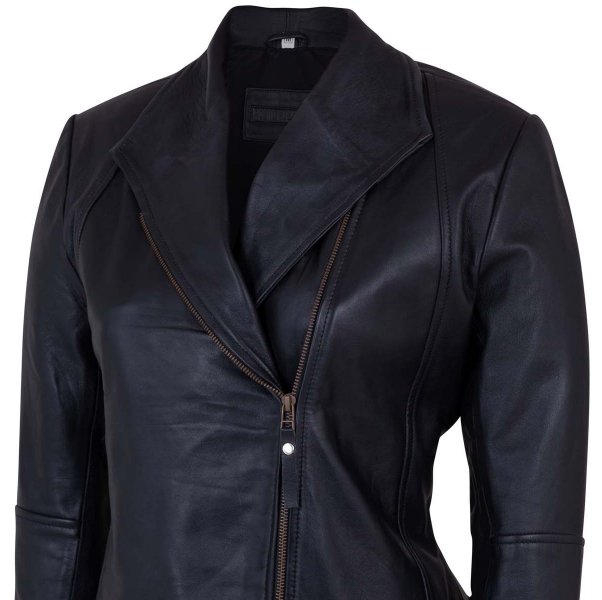 Ladies Black Sheep Leather Jacket SI-505 - Image 5