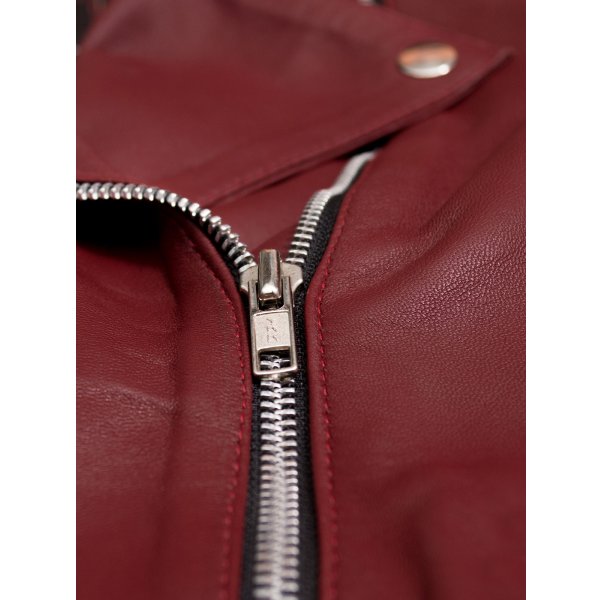 Maroon Biker Jacket for Women SI-507 - Image 6