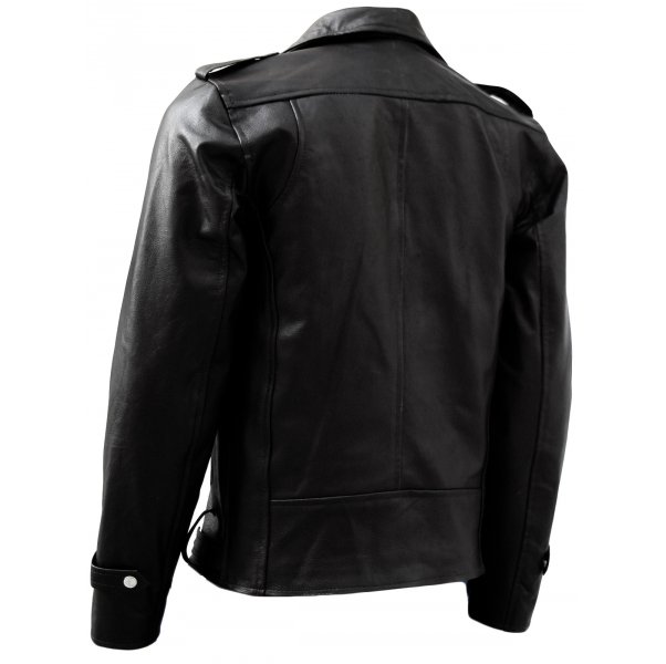 Attractive Men Zipper Black Rain Leather JacketSI-116 - Image 3