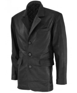 Alternative view of 3 Button Men Timeless Leather Coat SI-306