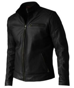 Premium Quality Men's Black Leather Biker Jacket SI-103