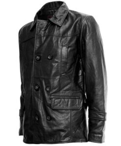 Christopher Eccleston DR Who Black Leather Jacket SI-110