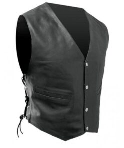 RJAYS MENS LEATHER LACE-UP VEST SI-812