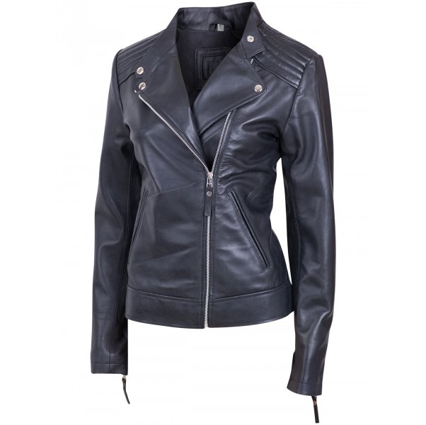 Women's Moto Leather Jacket SI-504 - Image 2