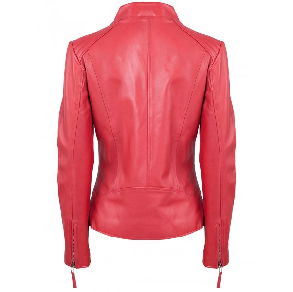 Women's Moto Leather Jacket SI-504 - Image 7