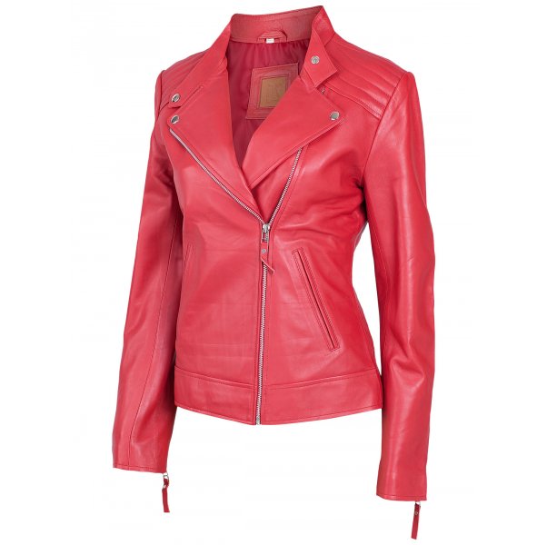 Women's Moto Leather Jacket SI-504 - Image 3