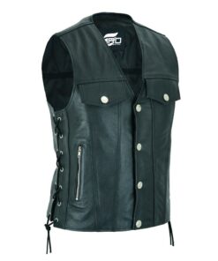 Motorbike Leather Vest